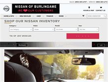 Tablet Screenshot of nissanofburlingame.com